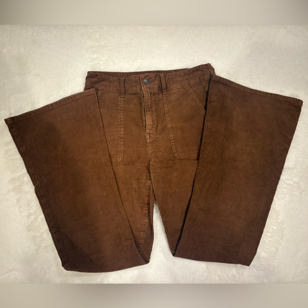 American Eagle Brown Corduroy Flared Pants